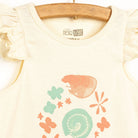 HelloBaby Basic Sea Shell Patterned T-shirt - Short - Ecru - ebebek - Black Friday