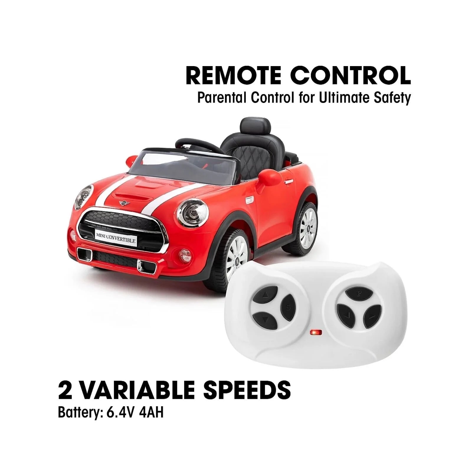 Xootz Mini Cooper Convertible 12V Electric Ride On - Red - ebebek - Black Friday