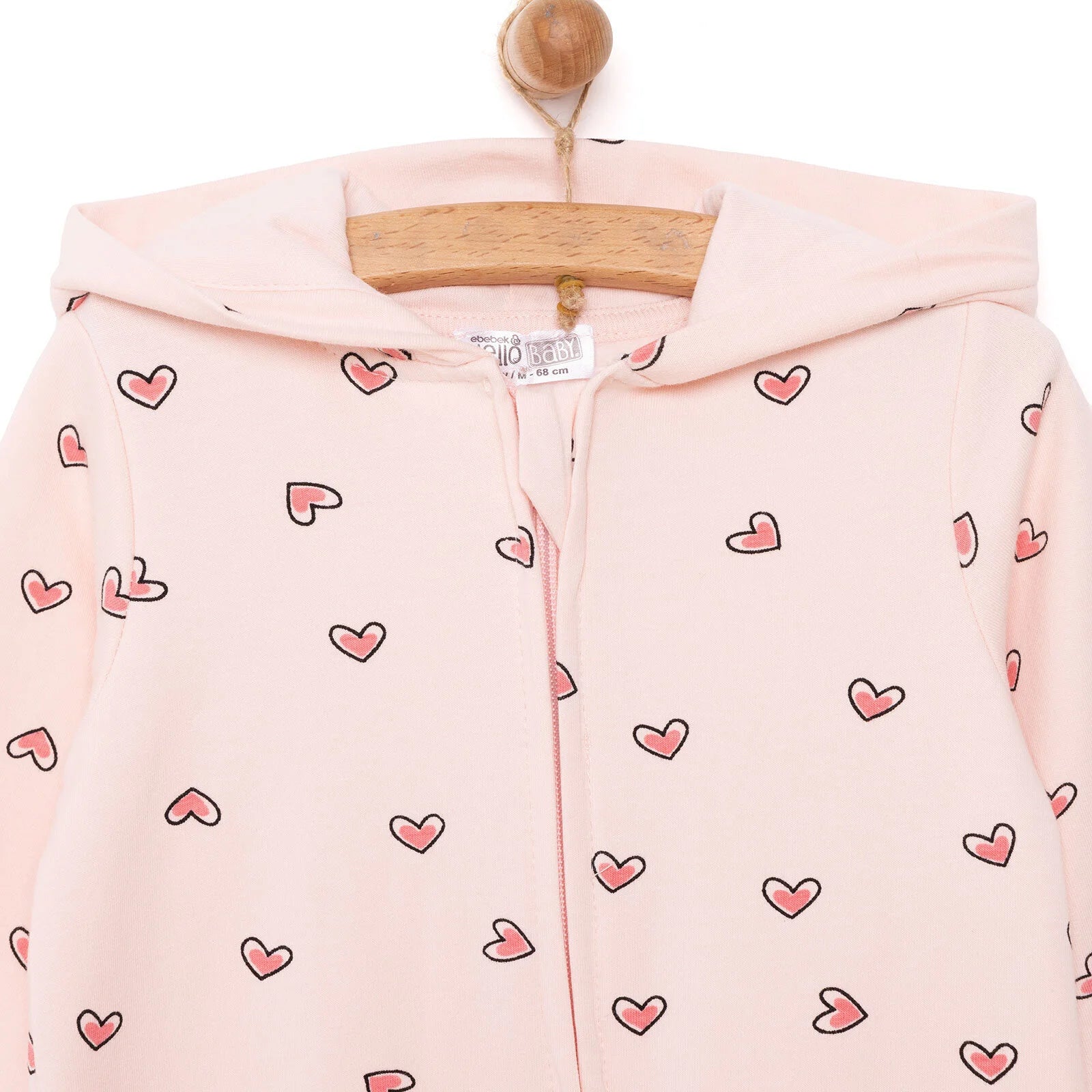 HelloBaby Newborn Hooded Jumpsuit - Pink - ebebek - Black Friday