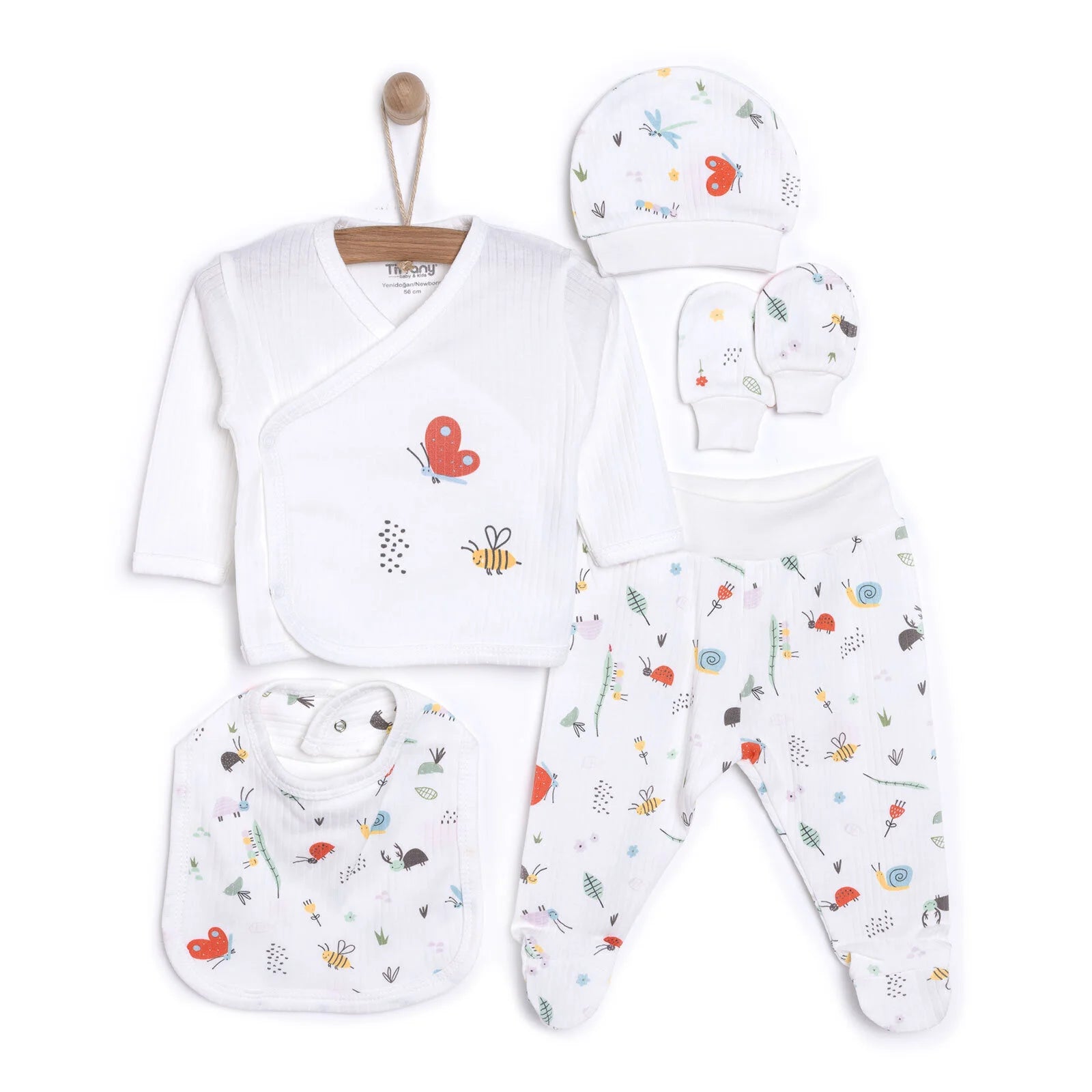 Tiffany Newborn Baby Girl Starter Set 5 pcs - Ecru - ebebek - Black Friday