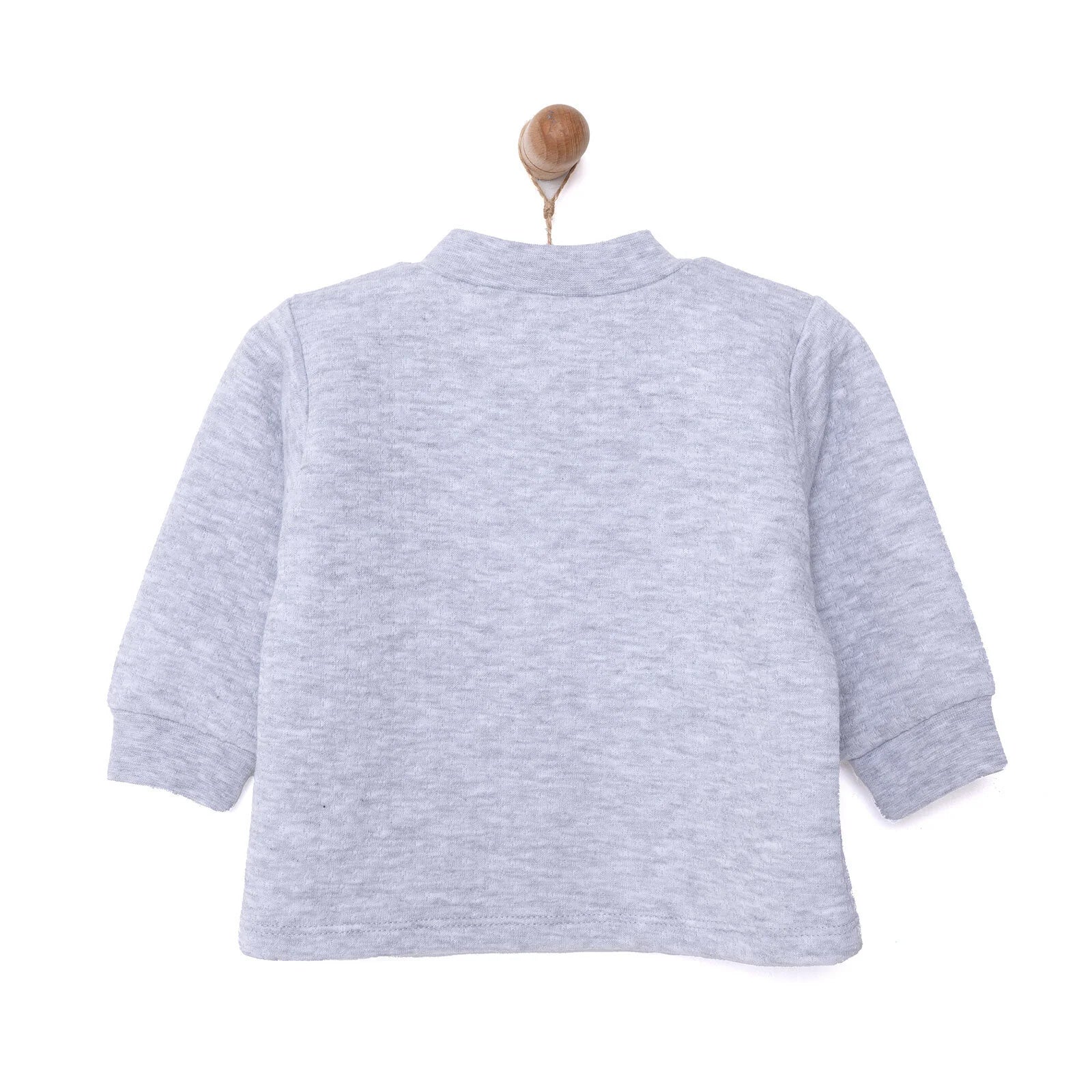 HelloBaby Unisex Quilted Cardigan - Grey Melange - ebebek - Black Friday