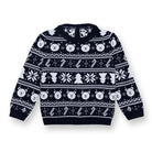 HelloBaby Christmas Baby Boy Snow Party Sweatshirt - Navy Blue - ebebek - Black Friday