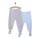 HelloBaby Baby Boy 2 Pcs Footed Bottom - Blue - ebebek - Black Friday