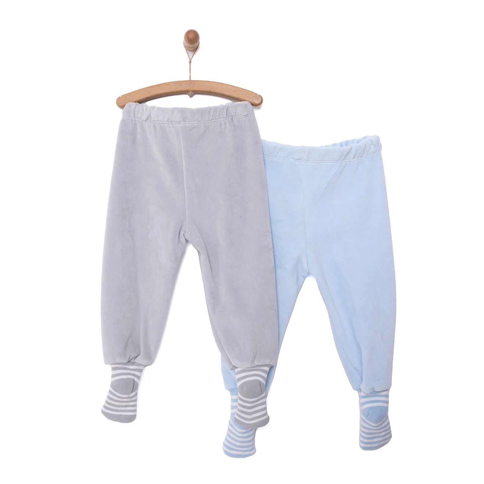 HelloBaby Baby Boy 2 Pcs Footed Bottom - Blue - ebebek - Black Friday