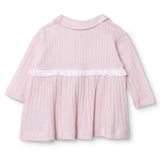 Bebetto Girls Dress Snap Fastening Sweet Princess Frill Neck Long Sleeve - Pink Pink - ebebek