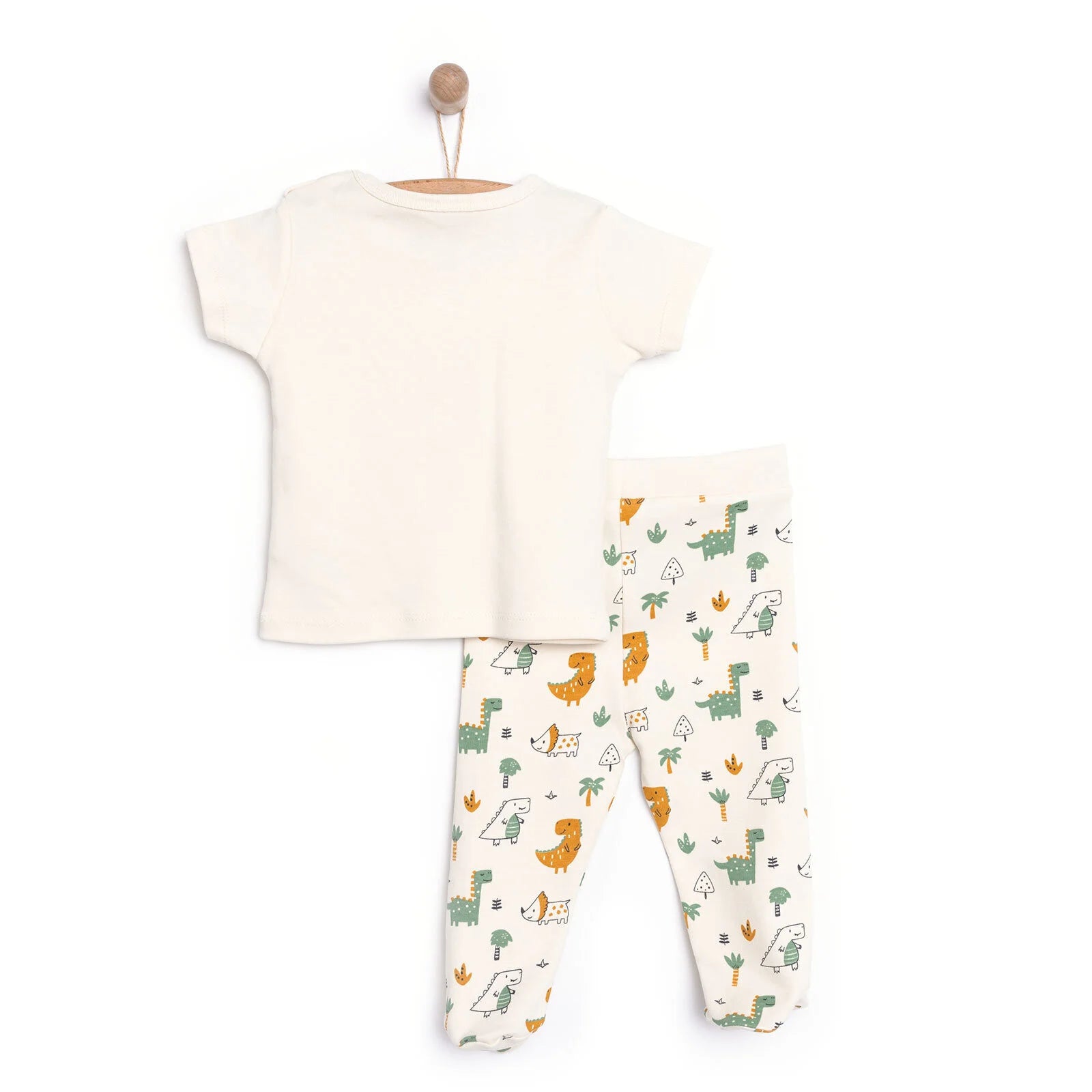 HelloBaby Boy Tshirt - Footed Bottom - Ecru - ebebek - Black Friday