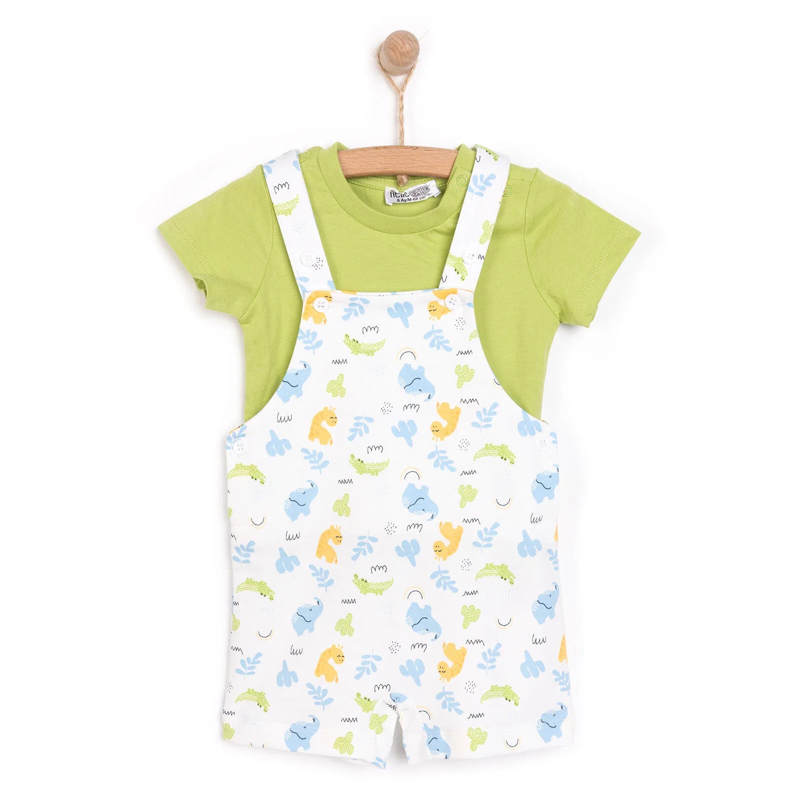 HelloBaby Boy Overall Shorts - T-shirt - Blue - ebebek - Black Friday