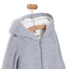 HelloBaby Basic Unisex Plush Knit Cardigan - Grey Melange - ebebek - Black Friday