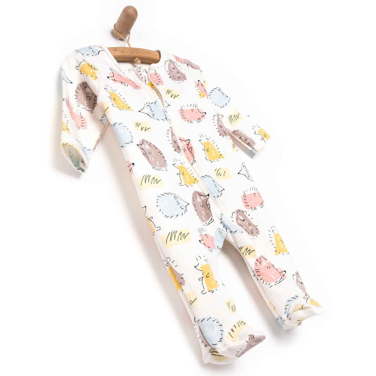 HelloBaby Newborn Unisex Footed Jumpsuit - Ecru - ebebek - Black Friday