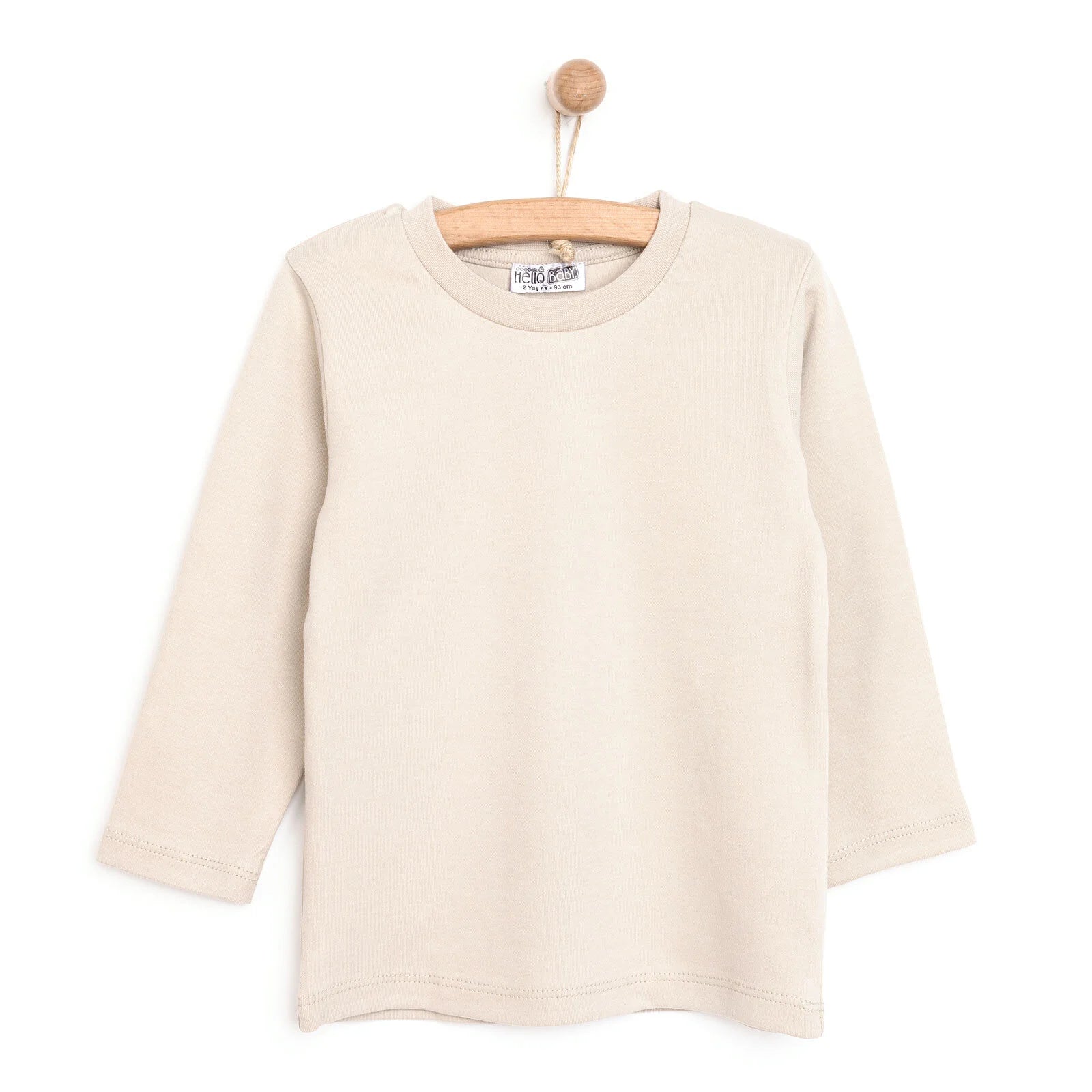 HelloBaby Basic Interlock Long Sleeve T-Shirt - Mink - ebebek - Black Friday