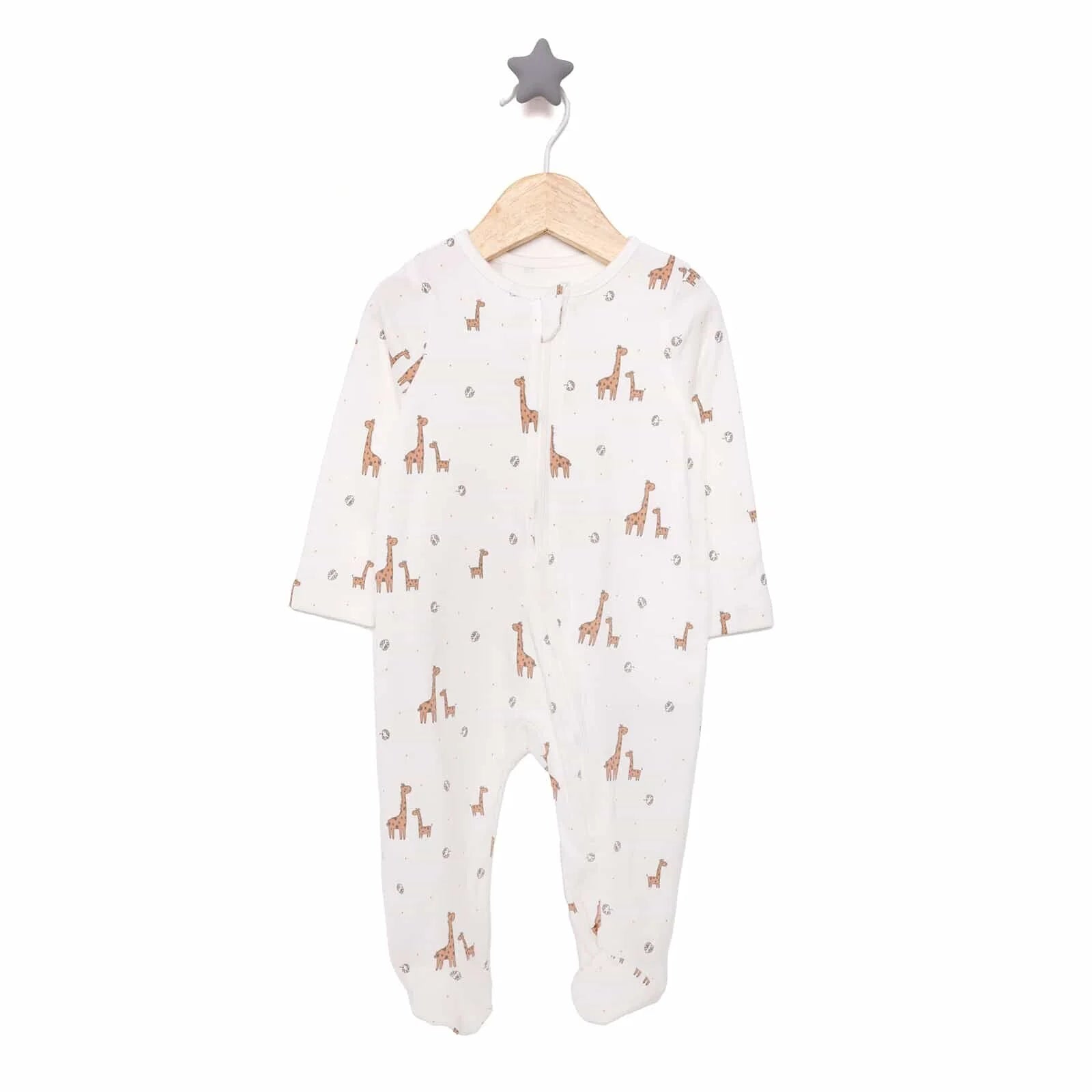 HelloBaby Newborn Girl Footed Jumpsuit - Ecru - ebebek - Black Friday