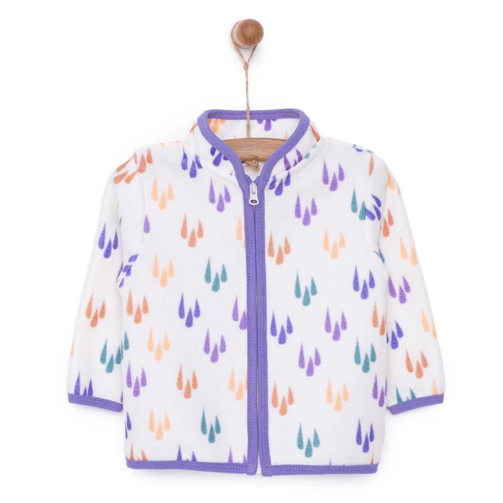 HelloBaby Basic Repeat Printed Fleece Cardigan - Printed - ebebek - Black Friday