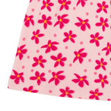 HelloBaby Girls Dress Floral Print Buttoned Crew Neck Short Sleeve - Pink Printed Pink Printed - ebebek