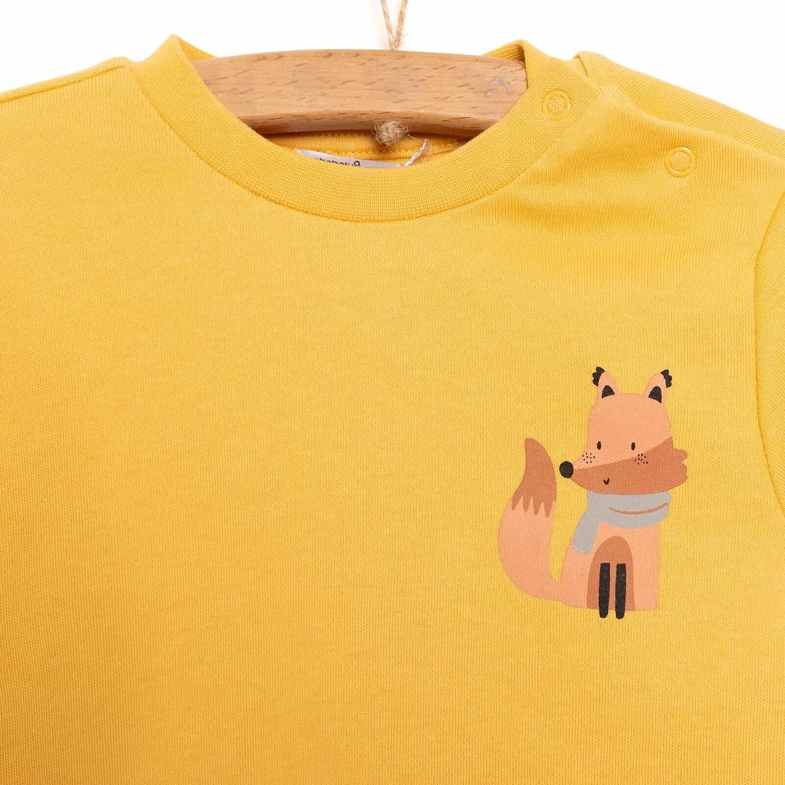 HelloBaby Basic Boy Fox Printed Jogging - Mustard - ebebek - Black Friday