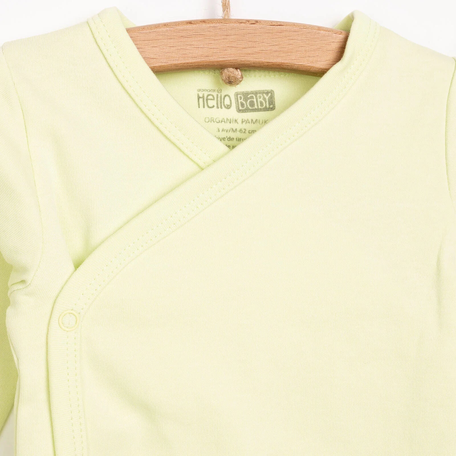 HelloBaby Newborn Organic Wrapover Top - Hat - Green - ebebek - Black Friday