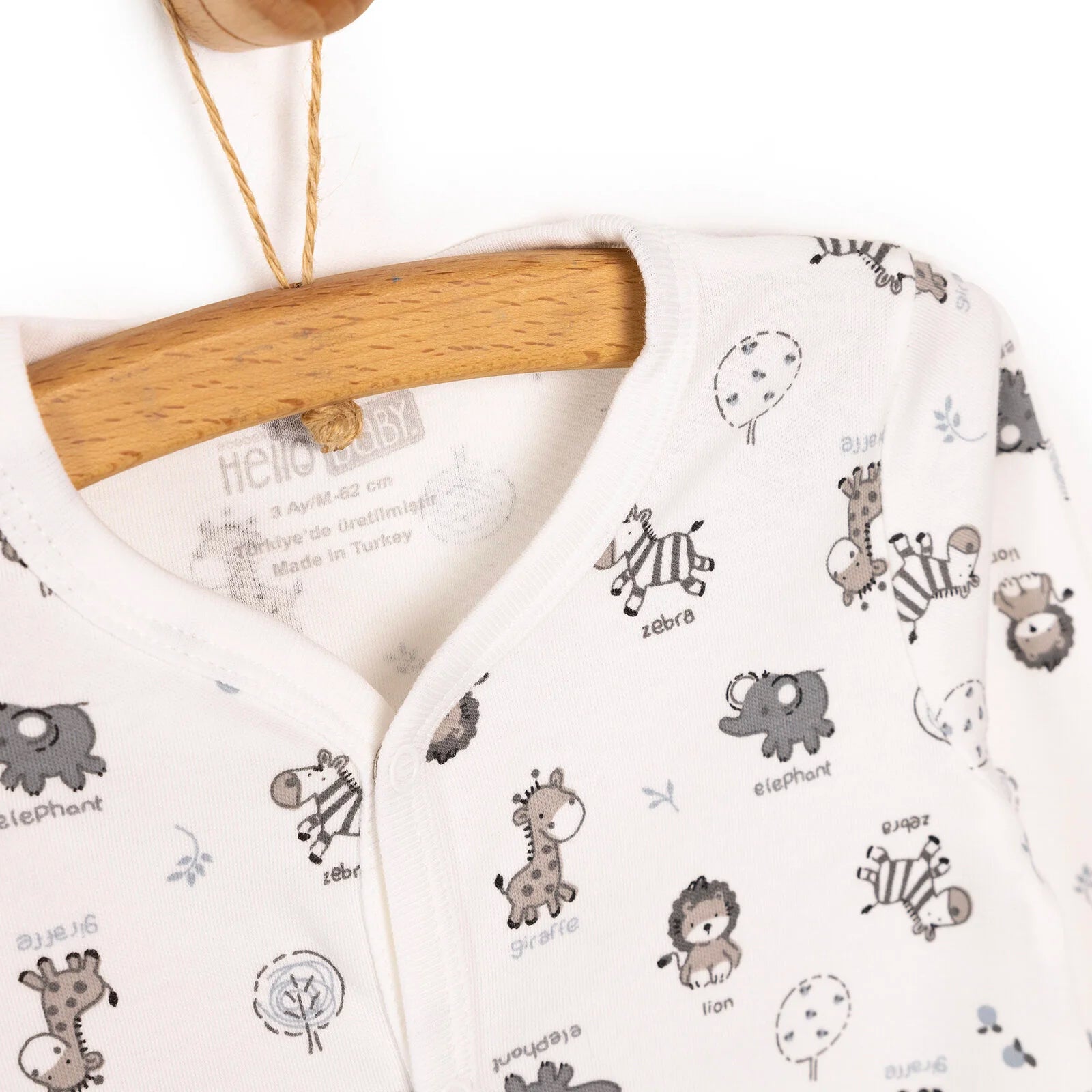 HelloBaby Newborn Baby Cute Animals Romper - Ecru - ebebek - Black Friday