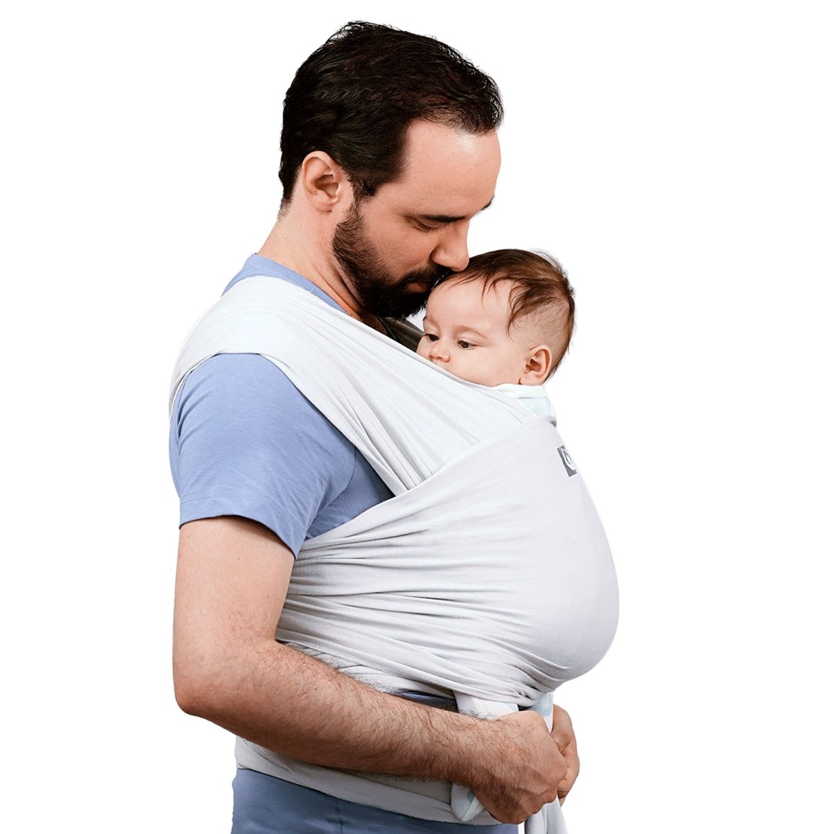 Gaia Carry Stretchy Baby Wrap Organic Cotton - Silver Grey - ebebek - Black Friday