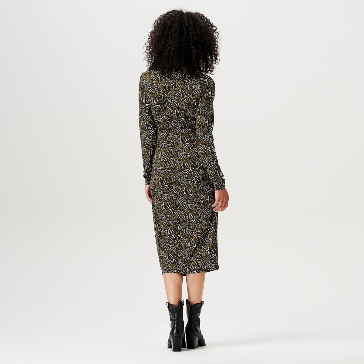 Noppies DreShort Sleeve Paoli Long Sleeve Allover Print - Dark Olive - ebebek - Black Friday