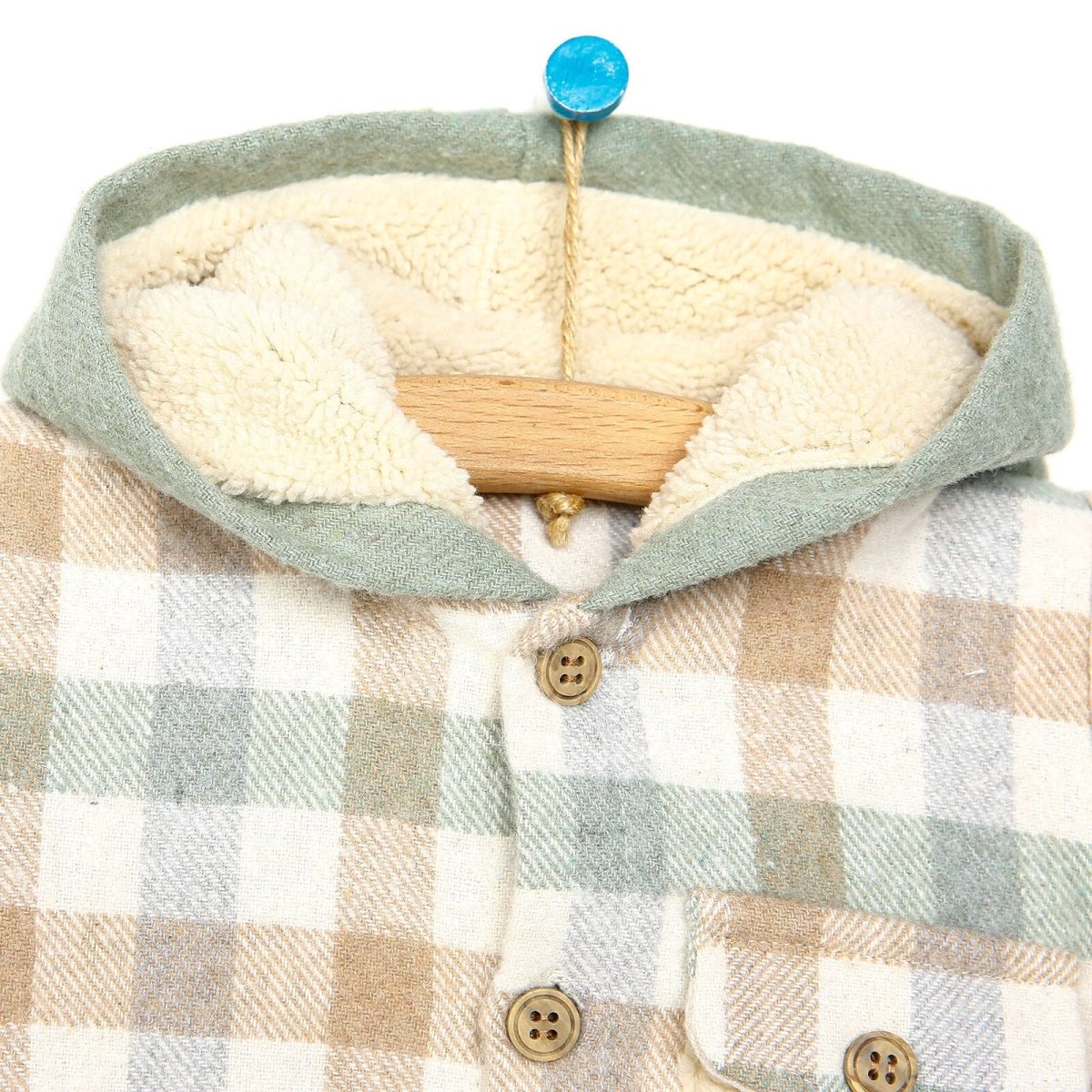 Bebbek Newborn Lumberjack Hooded Jumpsuit - Beige - ebebek - Black Friday