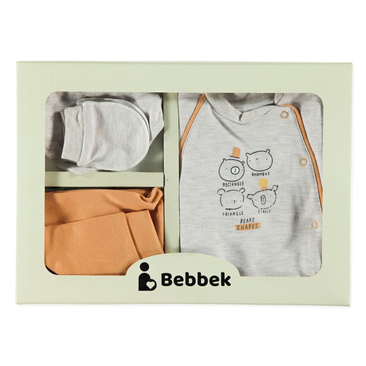 Bebbek Baby Boy 5 Pcs Newborn Gift Starter Set - Ginger - ebebek - Black Friday