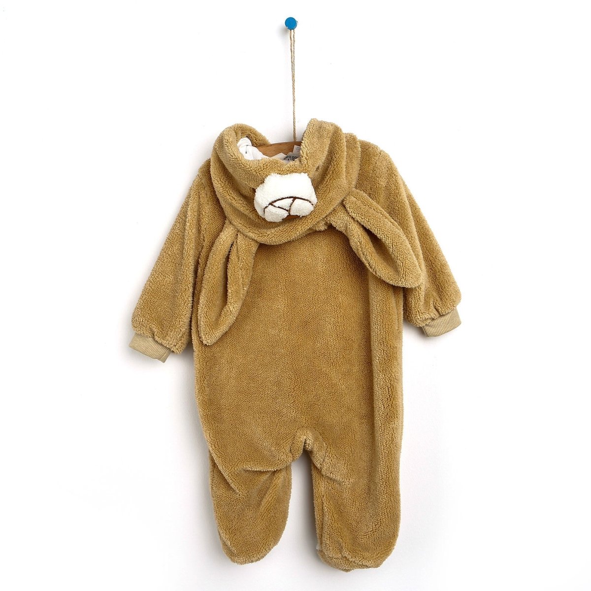 Midimod Newborn Welsoft Kangaroo Footed Jumpsuit - Brown - ebebek - Black Friday