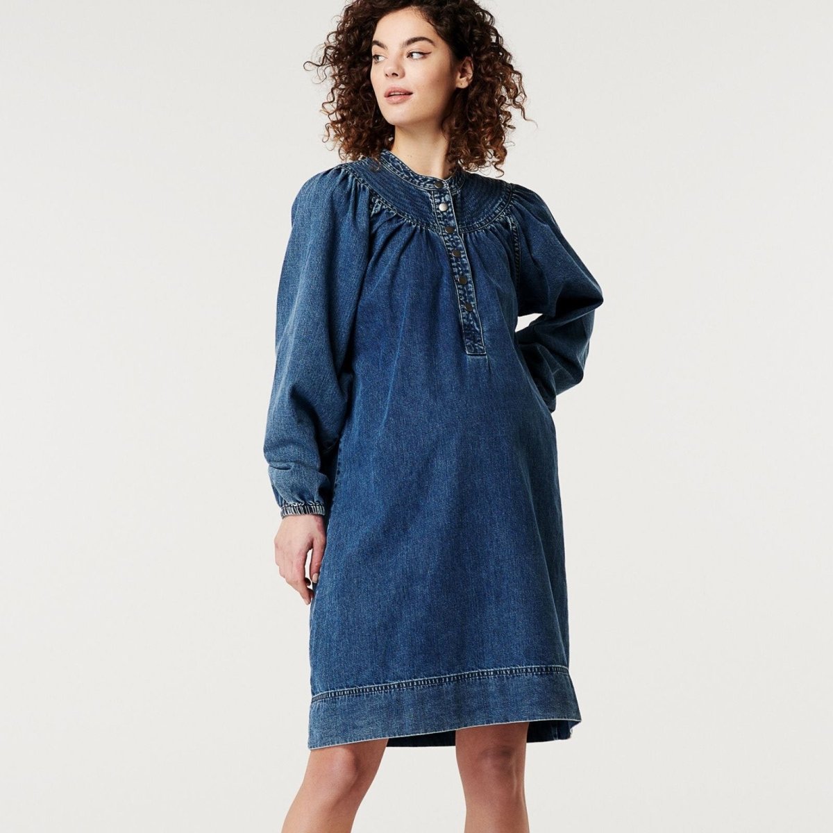 Supermom Nursing Dress Bowes - Blue Denim - ebebek - Black Friday