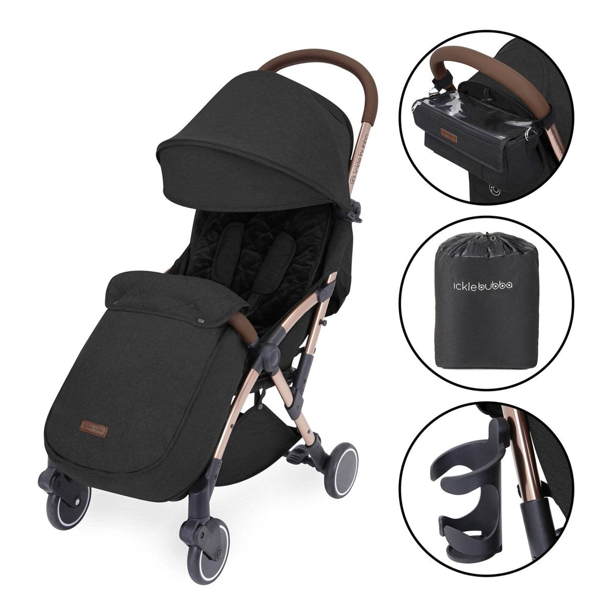 Ickle Bubba Globe Prime Stroller Black - ebebek - Black Friday