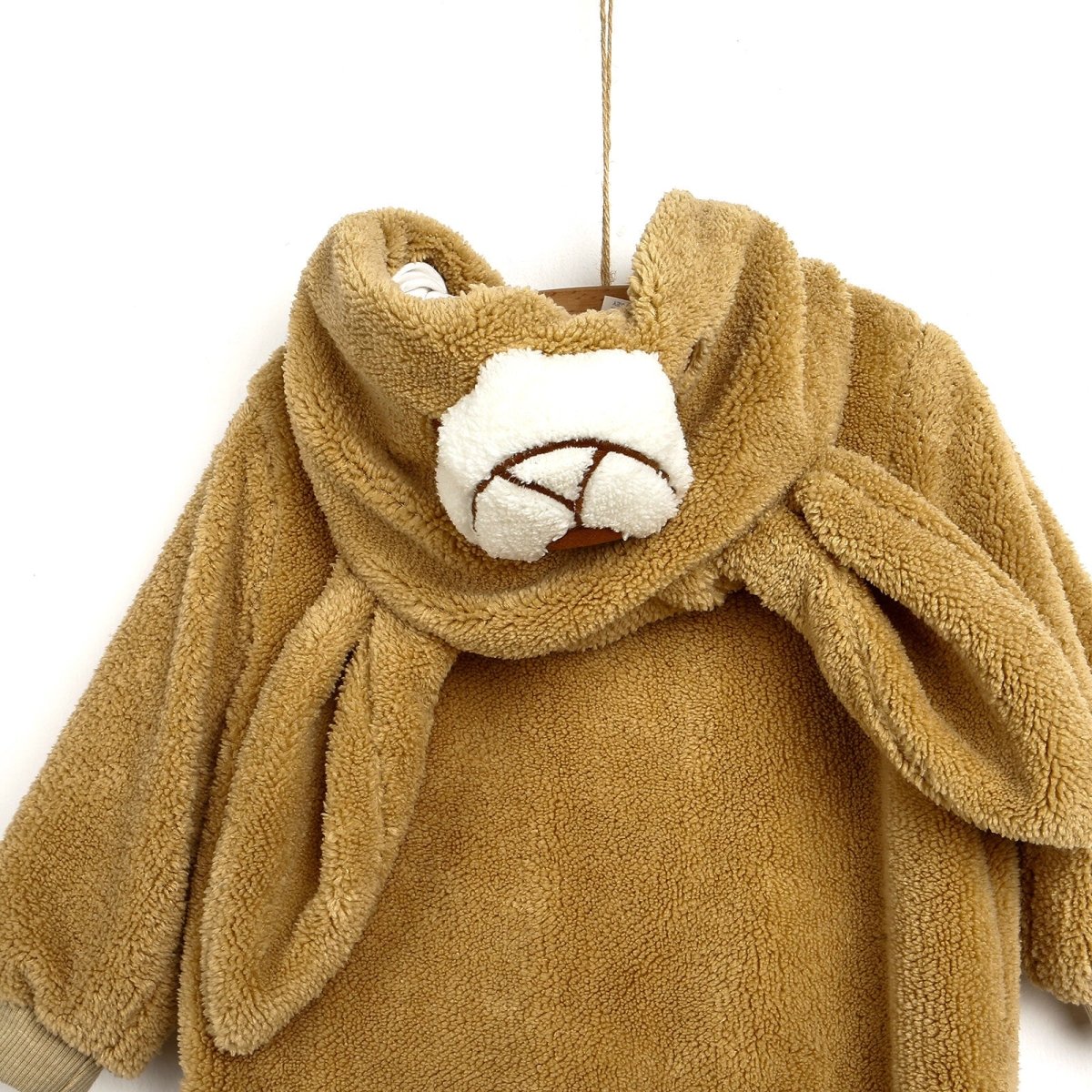 Midimod Newborn Welsoft Kangaroo Footed Jumpsuit - Brown - ebebek - Black Friday