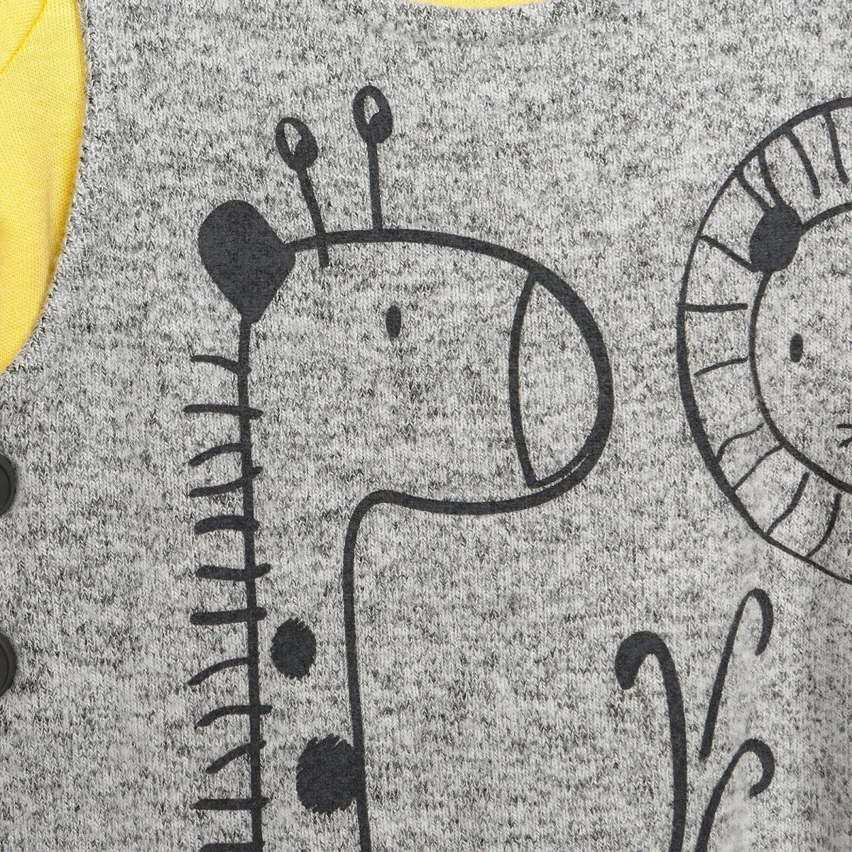 For My Baby Newborn Wild Overalls - Sweatshirt - Grey Melange - ebebek - Black Friday