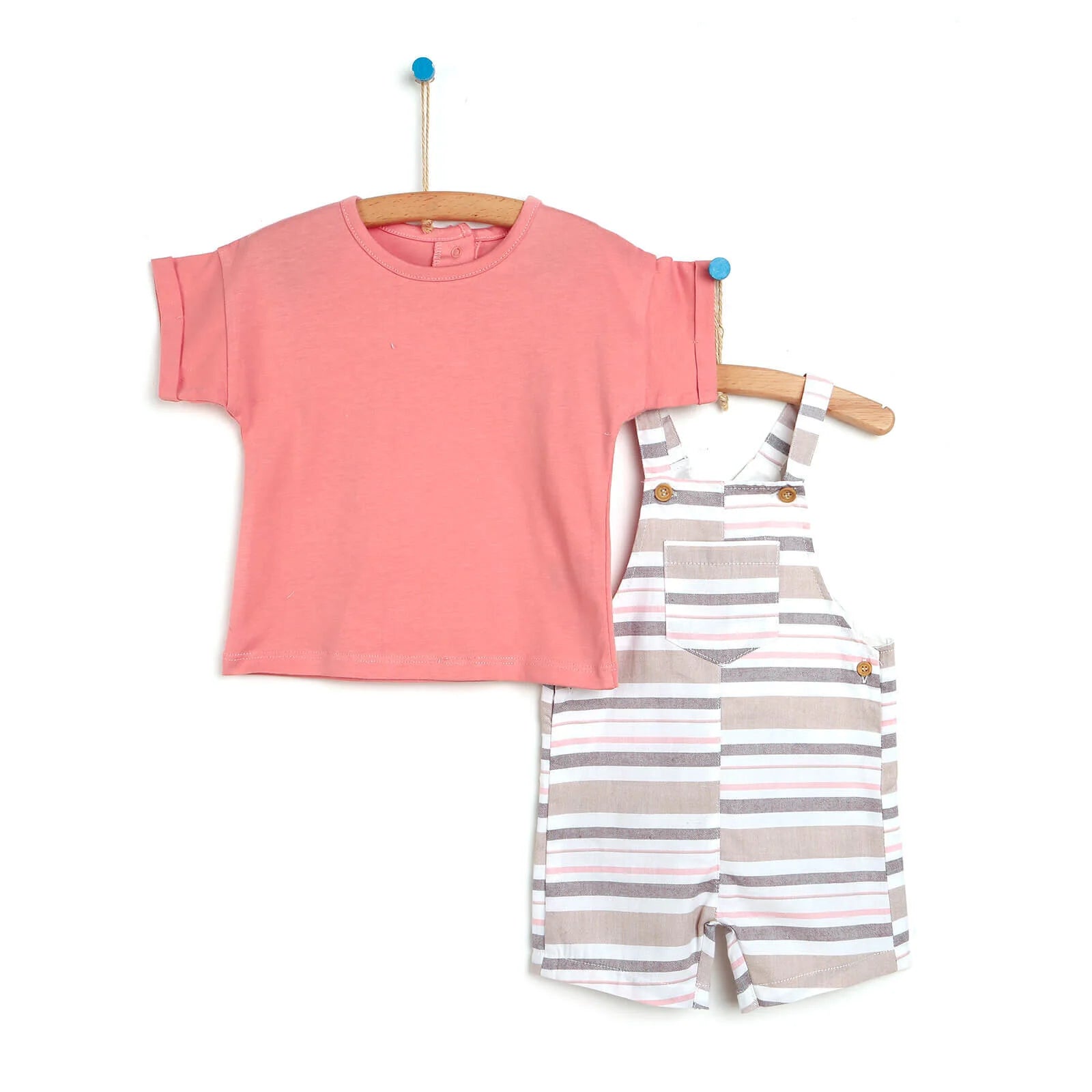 Cassiope Soil Short Dungaree - T-shirt - Orange - ebebek - Black Friday