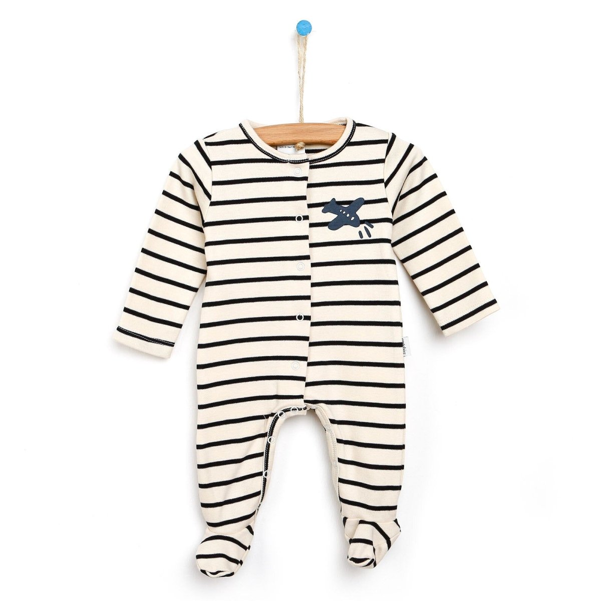 Antebies Newborn Plane Organic Footed - Ecru - ebebek - Black Friday