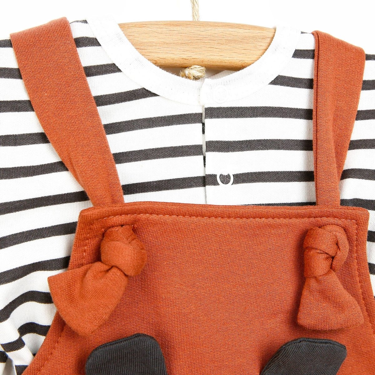 Bebbek Newborn Animals Holiday Overall - Brown - Bebbek - ebebek