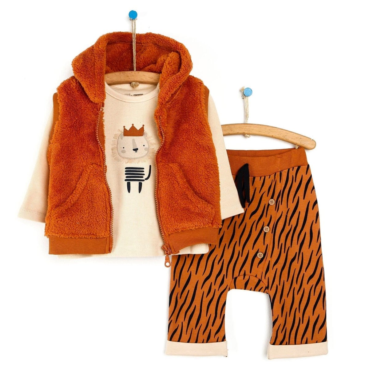 HelloBaby Sweatshirt - Vest - Bottom - Brown - HelloBaby - ebebek