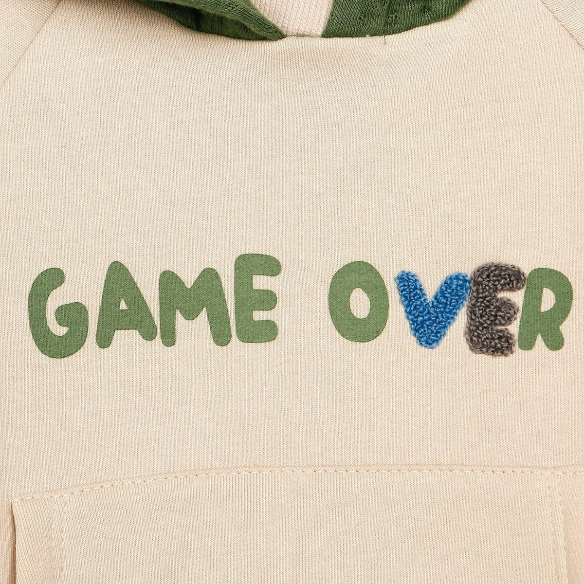 Tuffy Game Quilted Hoodie - Pocket Sweatshirt - Beige - ebebek - Black Friday