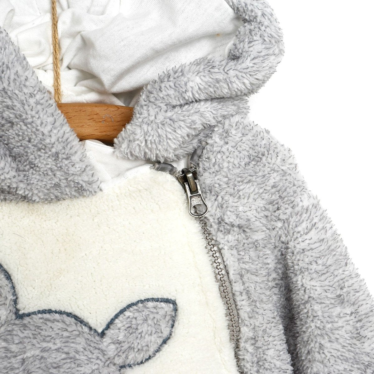 Midimod Newborn Welsoft Kangaroo Footed Jumpsuit - Grey - ebebek - Black Friday