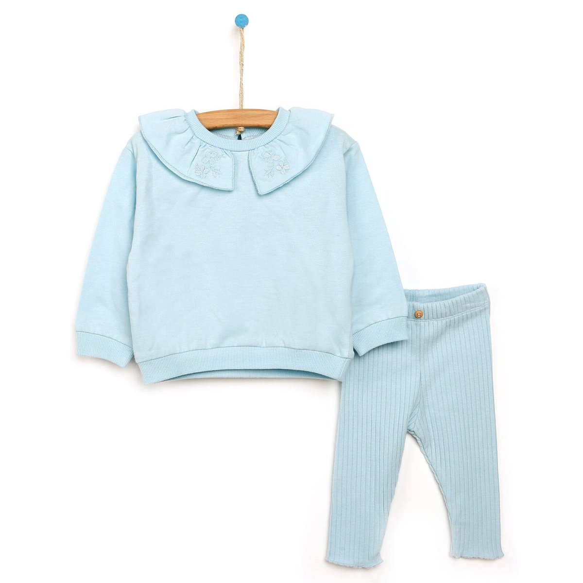 Tuffy Sweatshirt Collared - Footless Bottom - Light Blue - ebebek - Black Friday