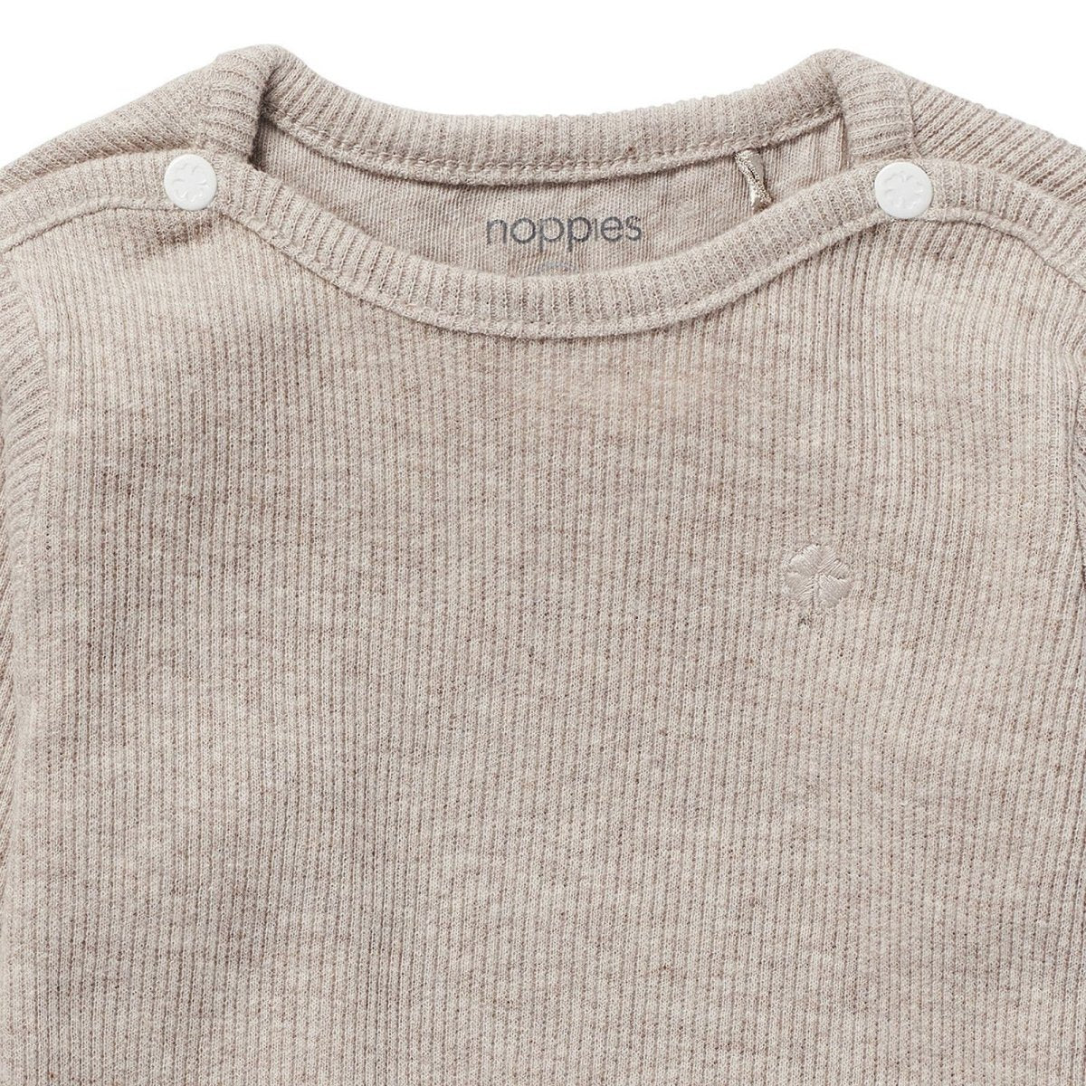 Noppies U Tee ls Rib Natal - Taupe Melange - ebebek - Black Friday