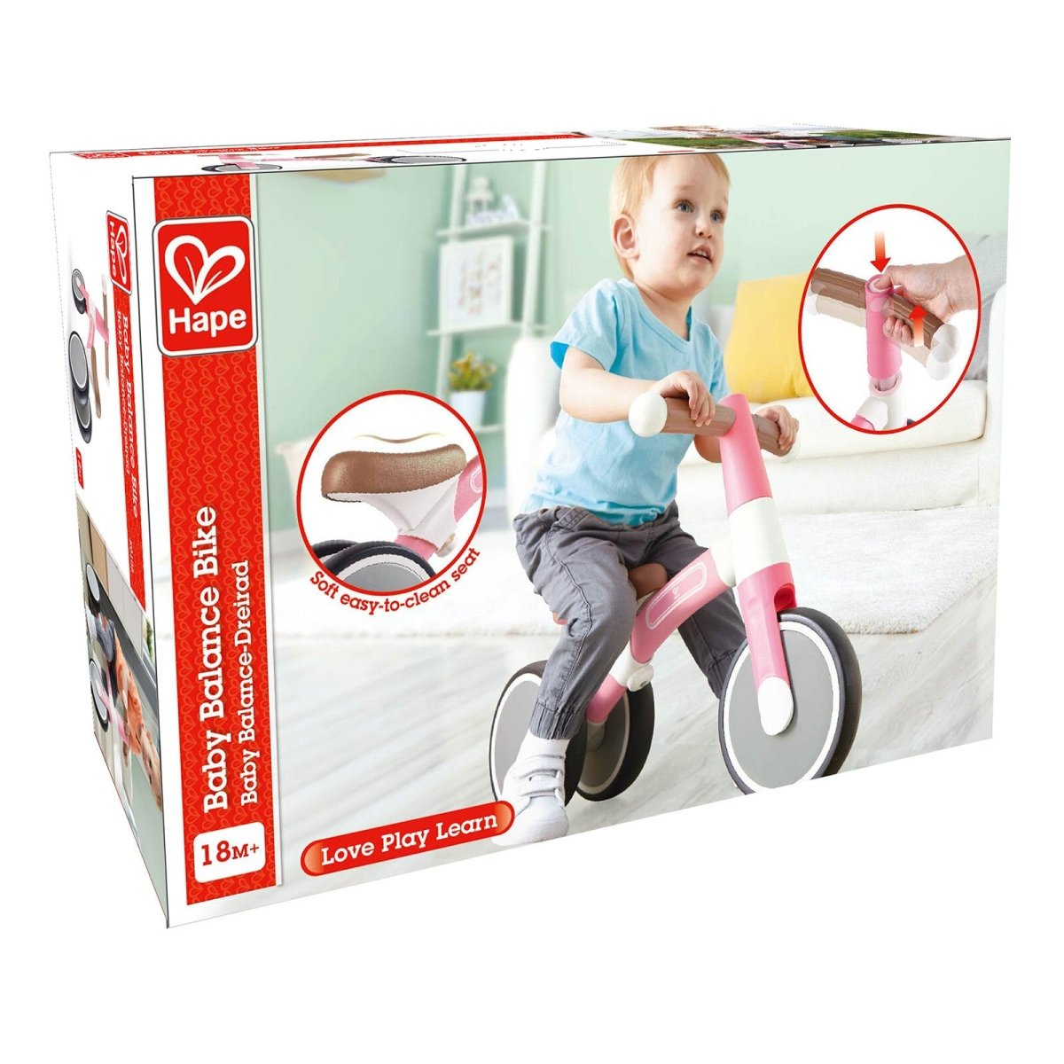 Hape First Ride Toddler Balance Bike, Pink - ebebek - Black Friday