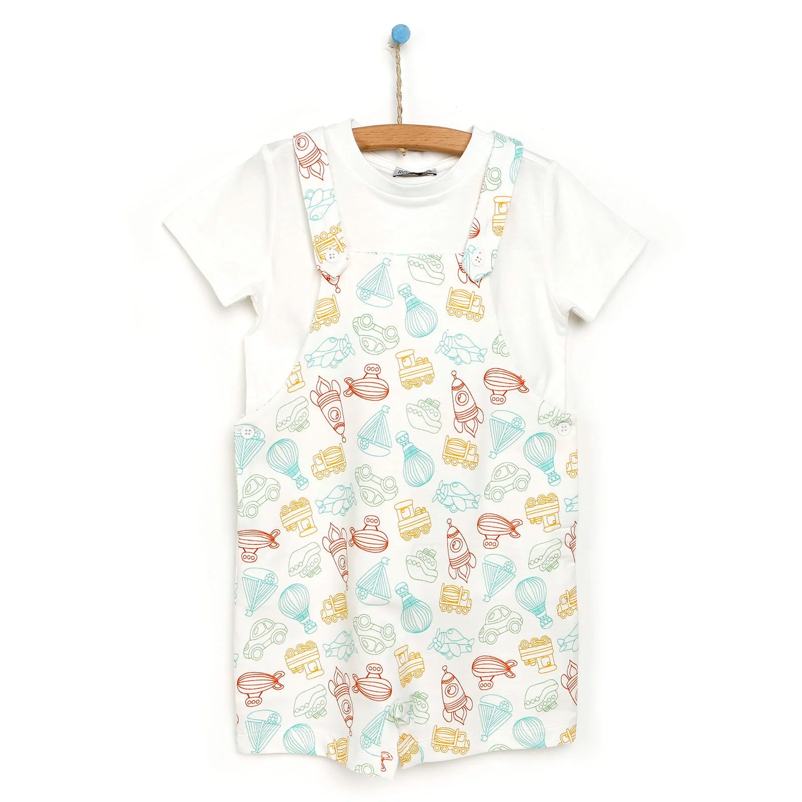 HelloBaby Basic Baby Boy Vehicle Pattern - White - ebebek - Black Friday