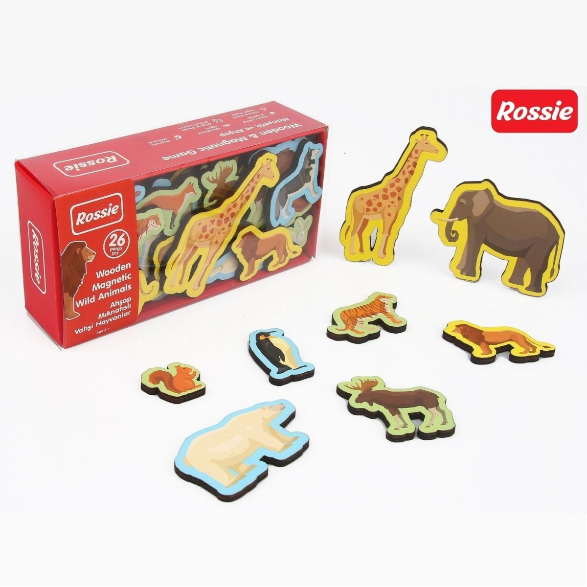 Rossie Magnetic Wooden Wild Animals - ebebek - Black Friday