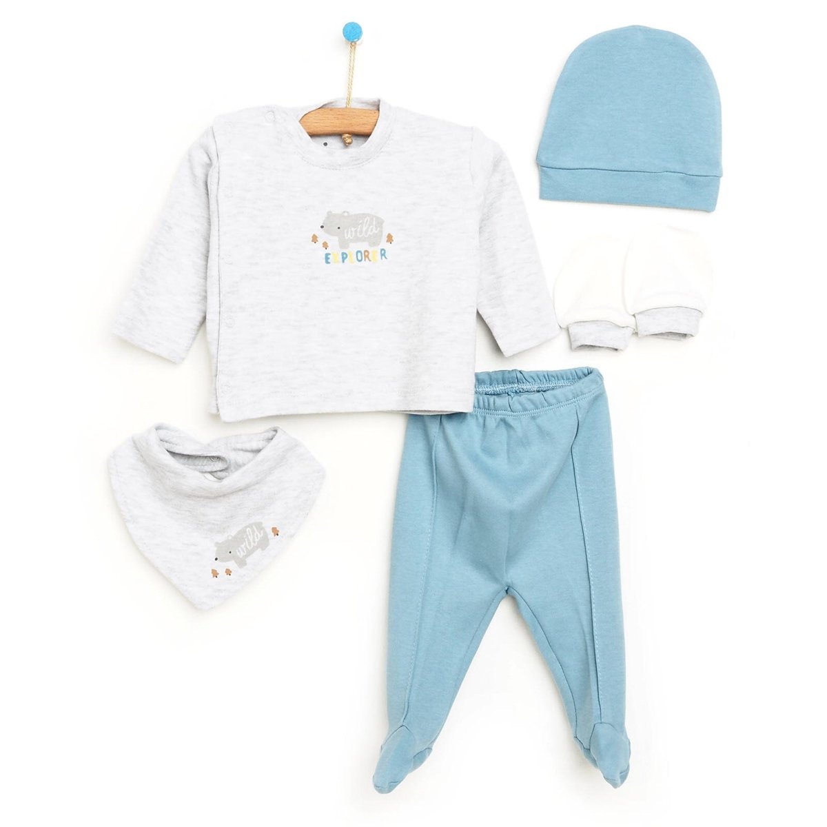 Bebbek Baby Boy 5 Pcs Newborn Gift Starter Set - Dark Blue - ebebek - Black Friday