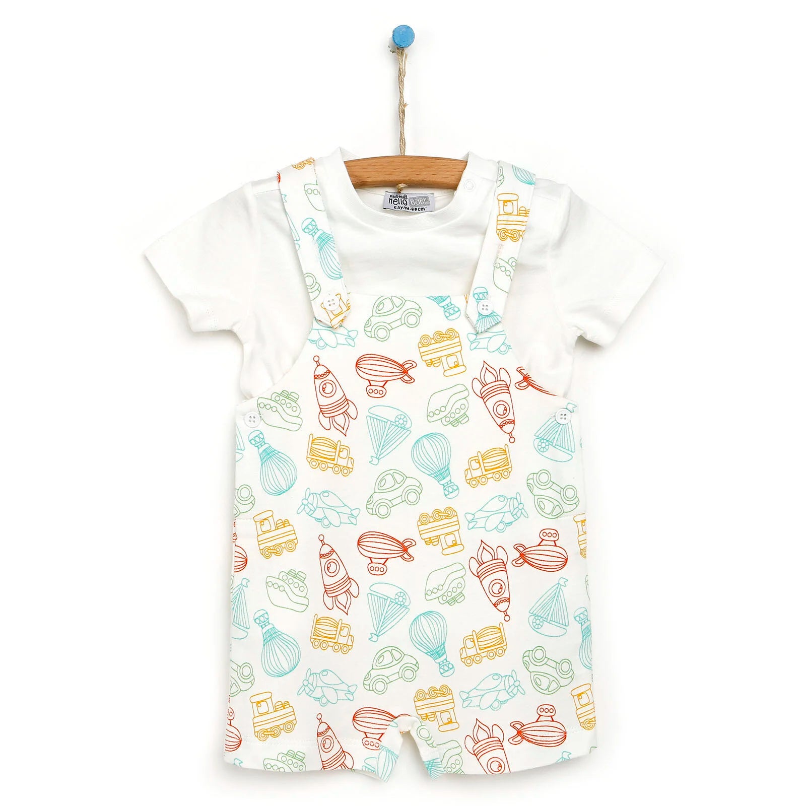 HelloBaby Basic Baby Boy Vehicle Pattern - White - ebebek - Black Friday