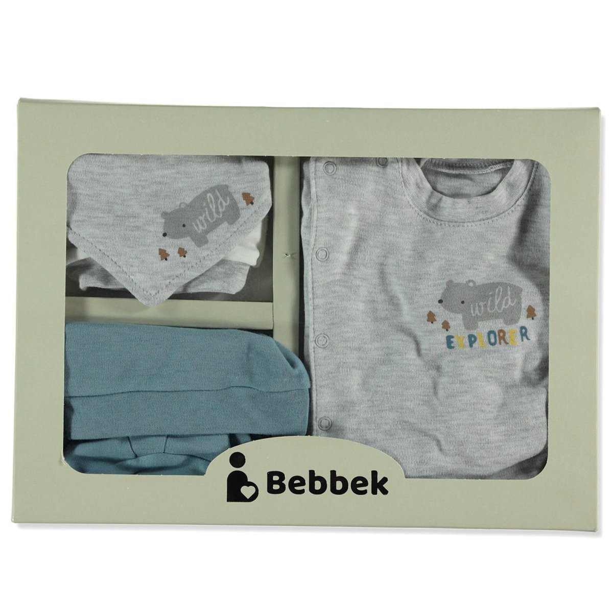 Bebbek Baby Boy 5 Pcs Newborn Gift Starter Set - Dark Blue - ebebek - Black Friday