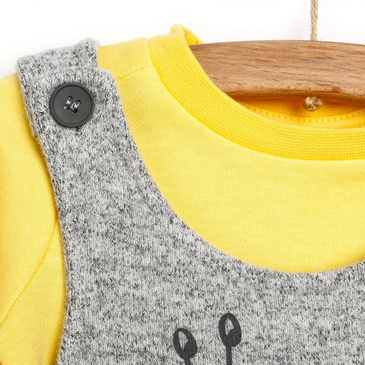 For My Baby Newborn Wild Overalls - Sweatshirt - Grey Melange - ebebek - Black Friday