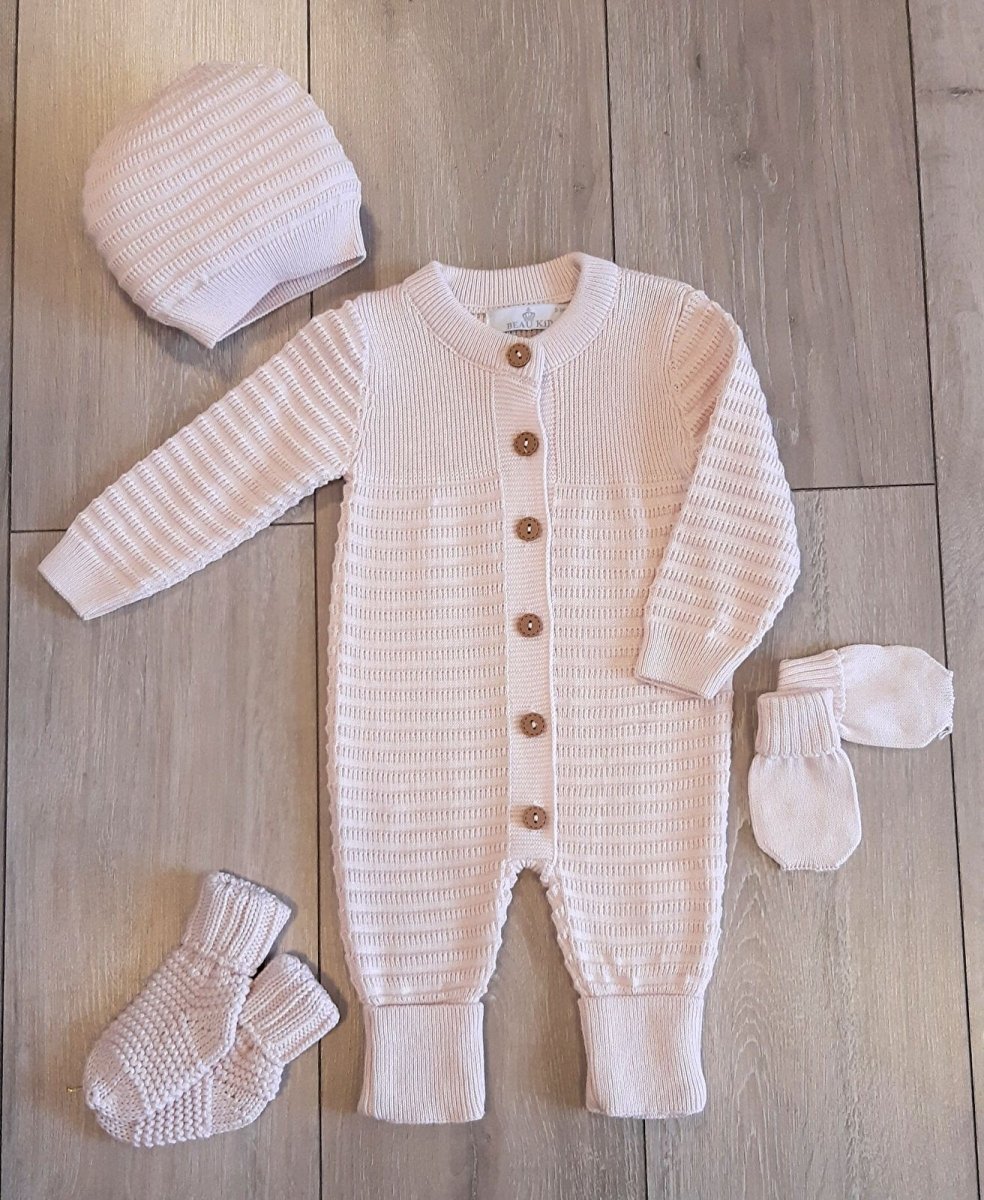Beau Kid Baby Knitted 4 Piece Set - Pink - ebebek - Black Friday