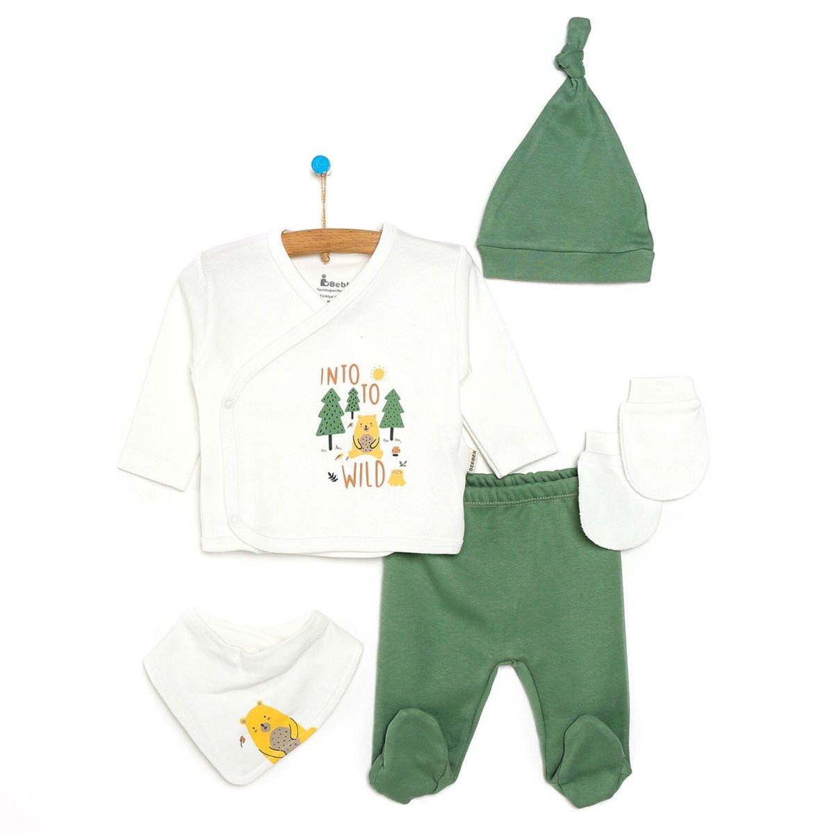 Bebbek Baby Boy 5 Pcs Newborn Starter Set - Ecru - ebebek - Black Friday