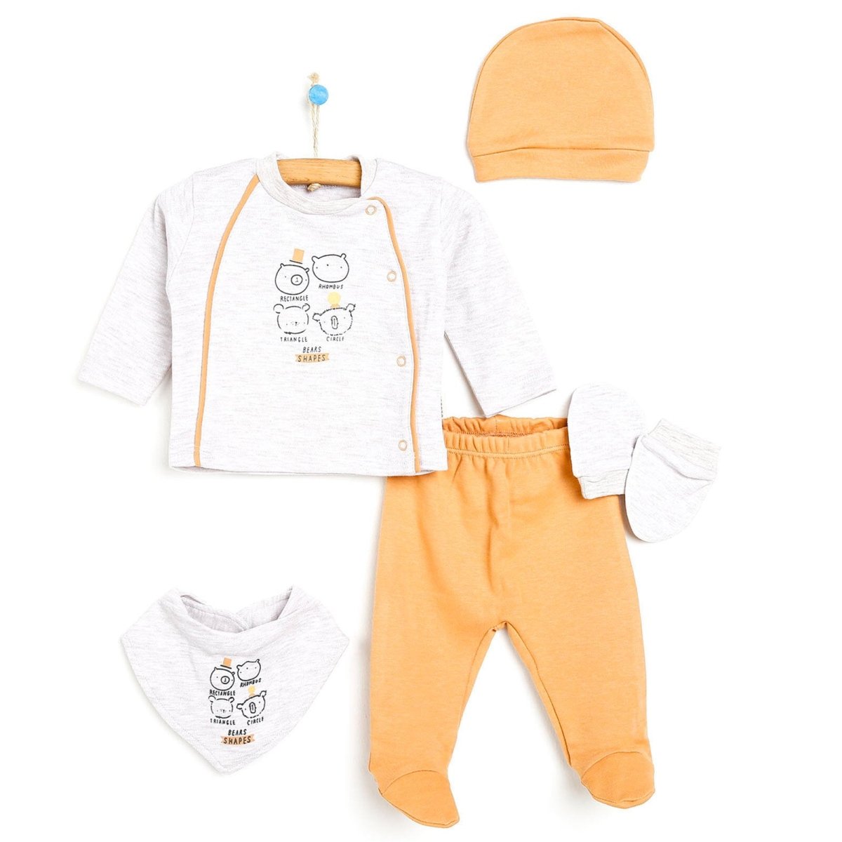 Bebbek Baby Boy 5 Pcs Newborn Gift Starter Set - Ginger - ebebek - Black Friday