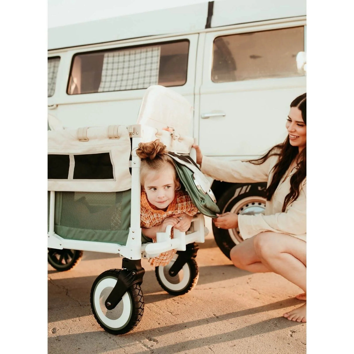 Wonderfold VW4 Volkswagen Stroller Wagon - Green - ebebek - Black Friday