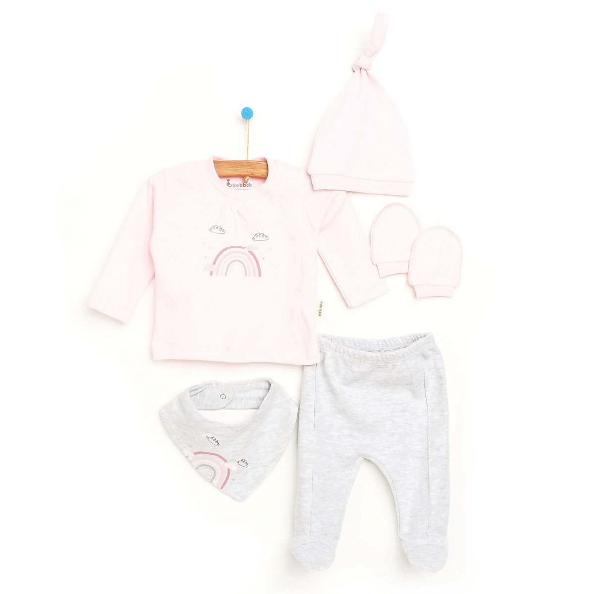 Bebbek Baby Girl 5 Pcs Newborn Starter Set - Snow Melange - ebebek - Black Friday