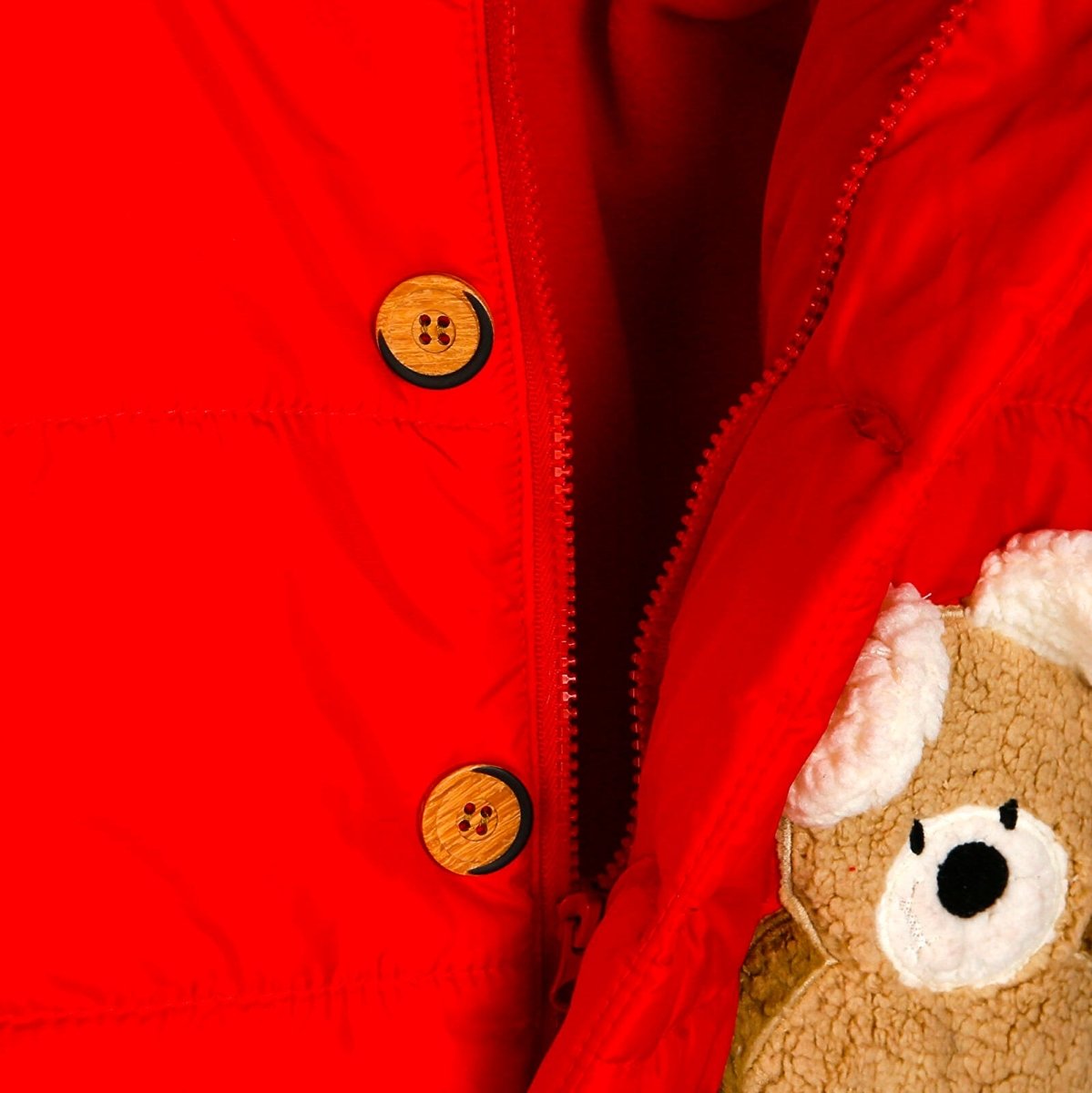 Midimod Baby Boy Coat with Toy Pocket - Red - ebebek - Black Friday